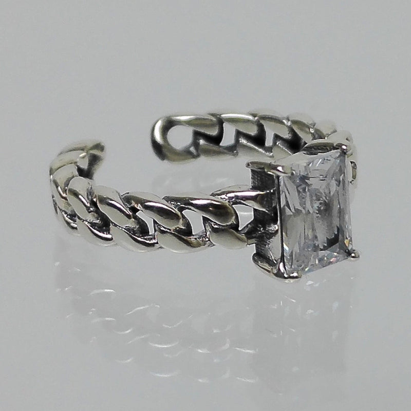 Square Diamond Personalized Ring