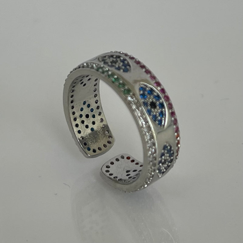 Light Luxury  Colorful Diamonds Ring