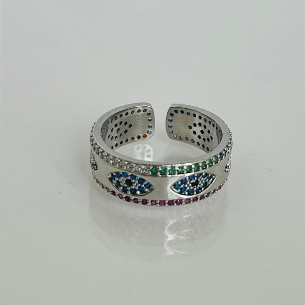 Light Luxury  Colorful Diamonds Ring