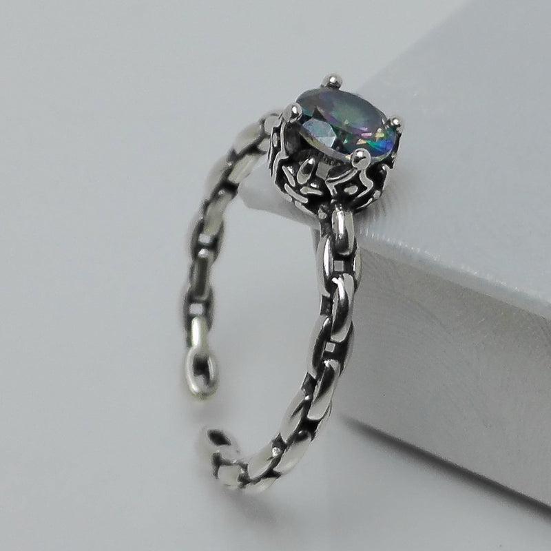 Colored gem Charm Ring